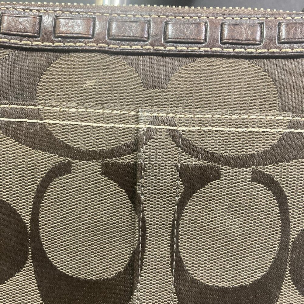 Coach Crossbody Brown Signature Python Patent Lea… - image 5